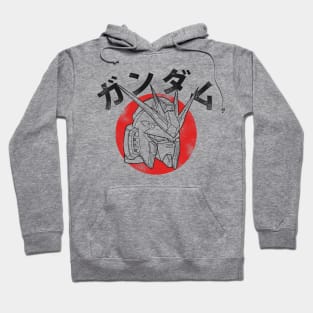 Nu Gundam Japan on White Shirt Hoodie